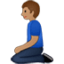 🧎🏽‍♂️ man kneeling: medium skin tone display on Samsung